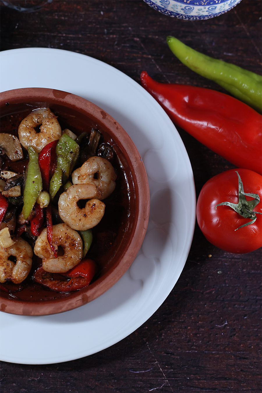 Elite Garden Restaurant güveçte karides yemeği
